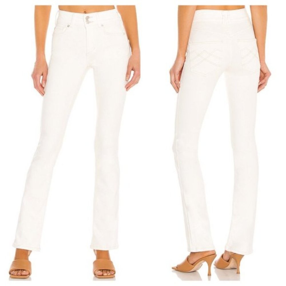 Free People White Boot Cut Jeans